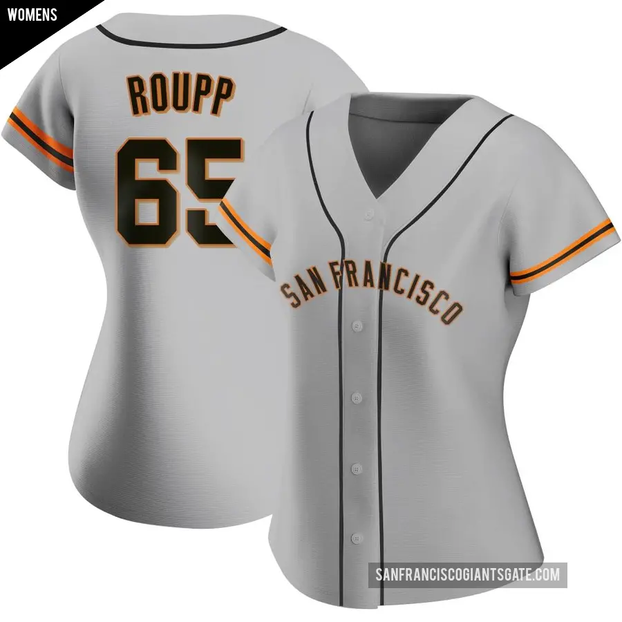Women's San Francisco Giants ＃65 Landen Roupp Replica Gray Road Jersey