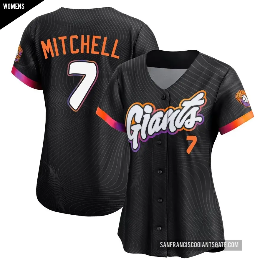 Women's San Francisco Giants ＃7 Kevin Mitchell Limited Anthracite 2025 City Connect Jersey
