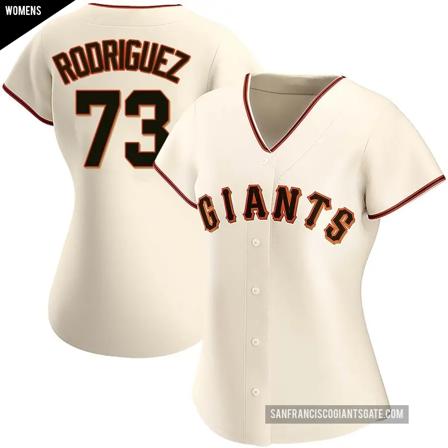 Women's San Francisco Giants ＃73 Randy Rodriguez Replica Cream Home Jersey