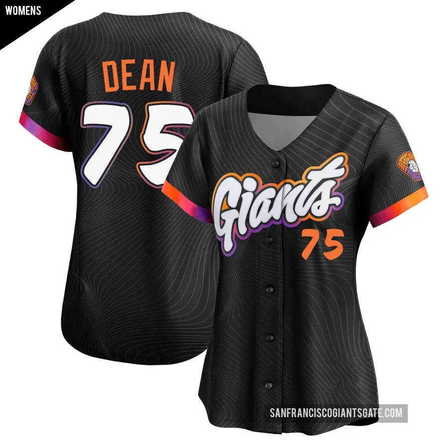 Women's San Francisco Giants ＃75 Justin Dean Limited Anthracite 2025 City Connect Jersey