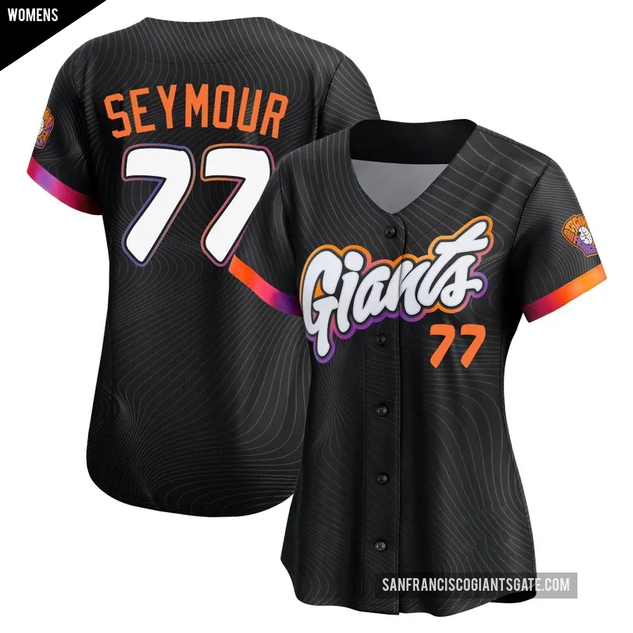 Women's San Francisco Giants ＃77 Carson Seymour Limited Anthracite 2025 City Connect Jersey
