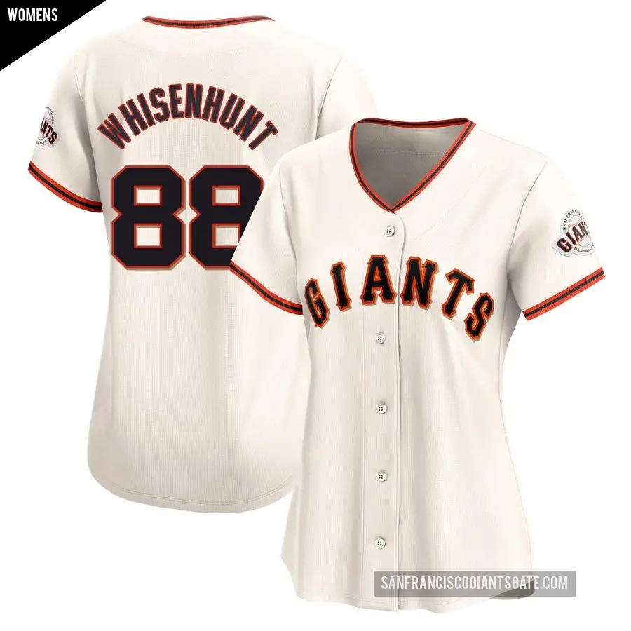 Women's San Francisco Giants ＃88 Carson Whisenhunt Limited Cream Home Jersey
