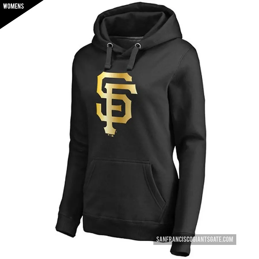 Women's San Francisco Giants Gold Collection Pullover Hoodie - Black