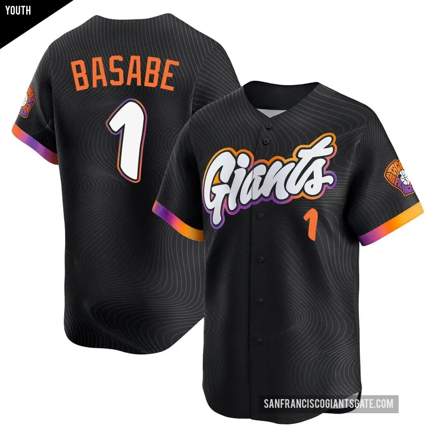 Youth San Francisco Giants ＃1 Osleivis Basabe Limited Anthracite 2025 City Connect Jersey
