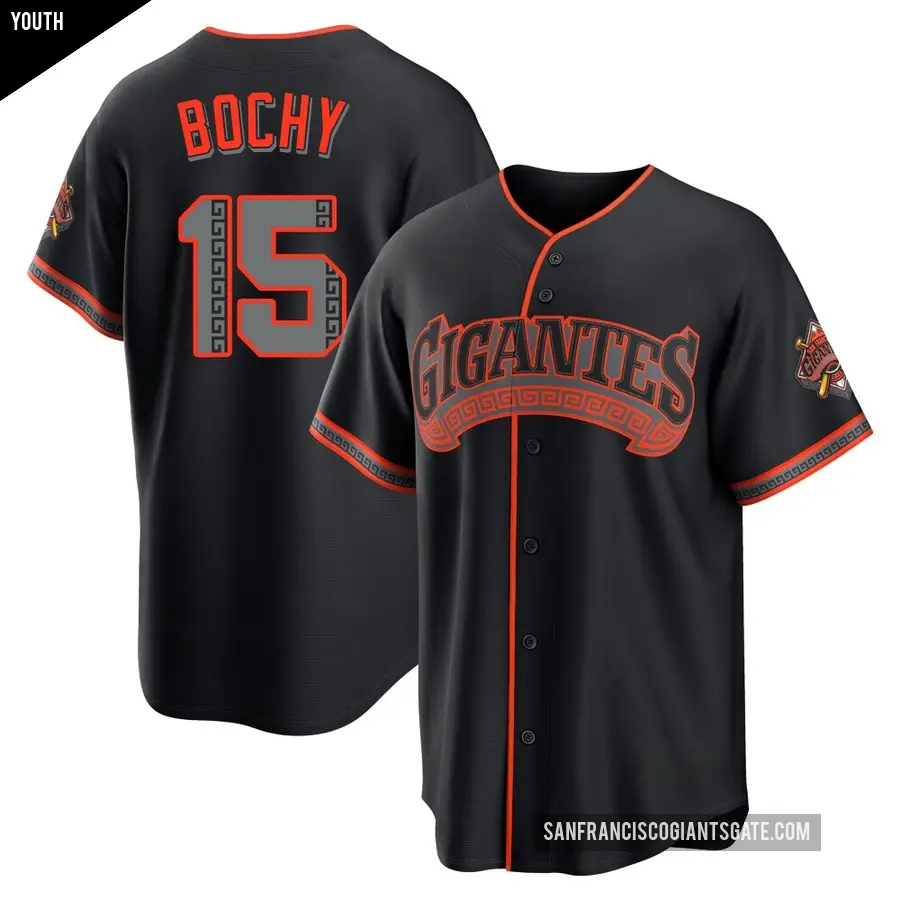 Youth San Francisco Giants ＃15 Bruce Bochy Limited Black Alternate Stadium Jersey