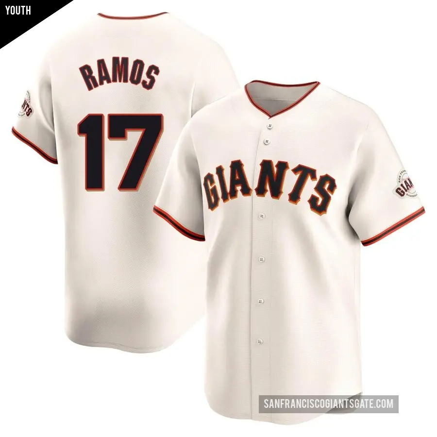 Youth San Francisco Giants ＃17 Heliot Ramos Limited Cream Home Jersey