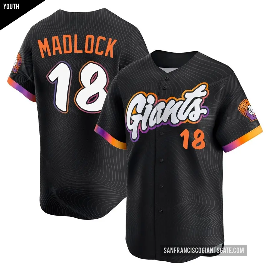 Youth San Francisco Giants ＃18 Bill Madlock Limited Anthracite 2025 City Connect Jersey