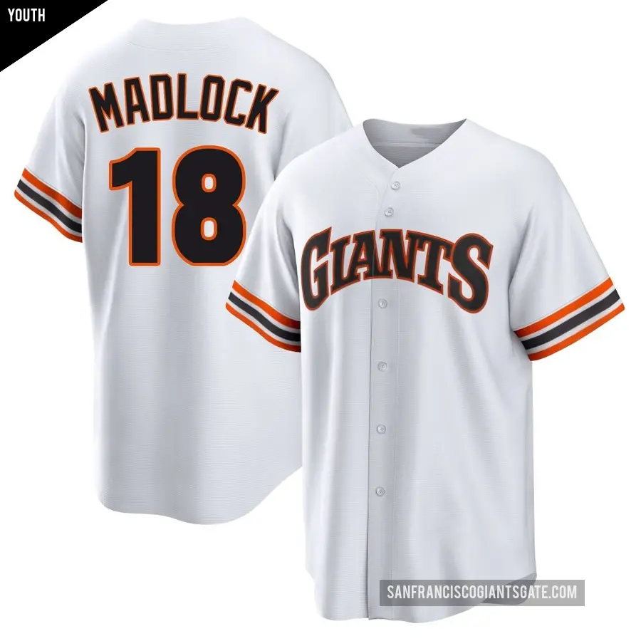 Youth San Francisco Giants ＃18 Bill Madlock Limited White Throwback Cooperstown Collection Jersey