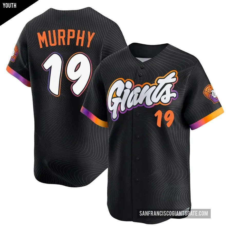 Youth San Francisco Giants ＃19 Tom Murphy Limited Anthracite 2025 City Connect Jersey