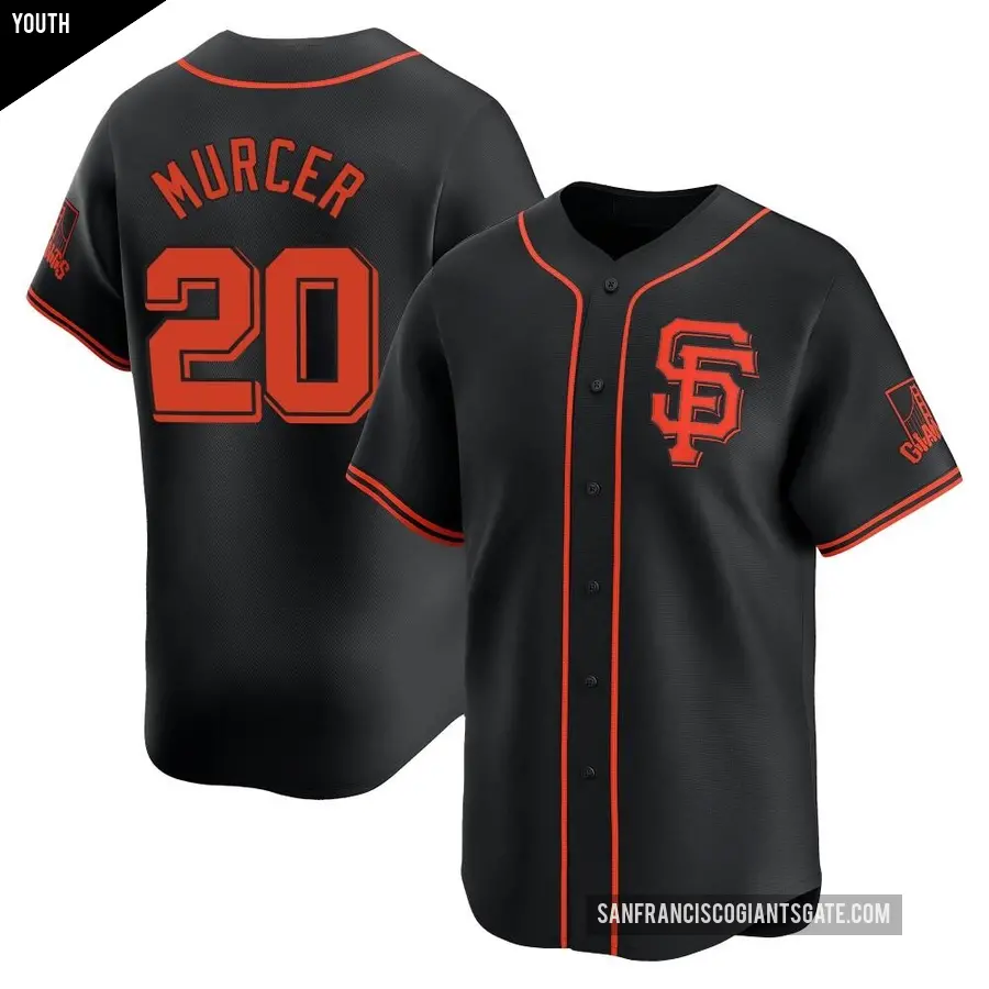 Youth San Francisco Giants ＃20 Bobby Murcer Limited Black Alternate Jersey
