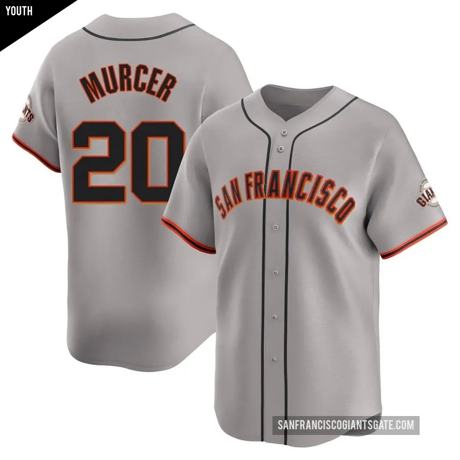 Youth San Francisco Giants ＃20 Bobby Murcer Limited Gray Away Jersey
