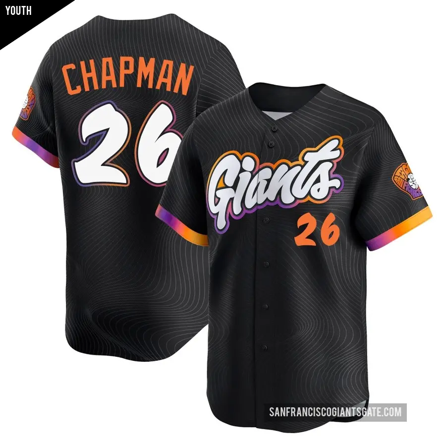 Youth San Francisco Giants ＃26 Matt Chapman Limited Anthracite 2025 City Connect Jersey