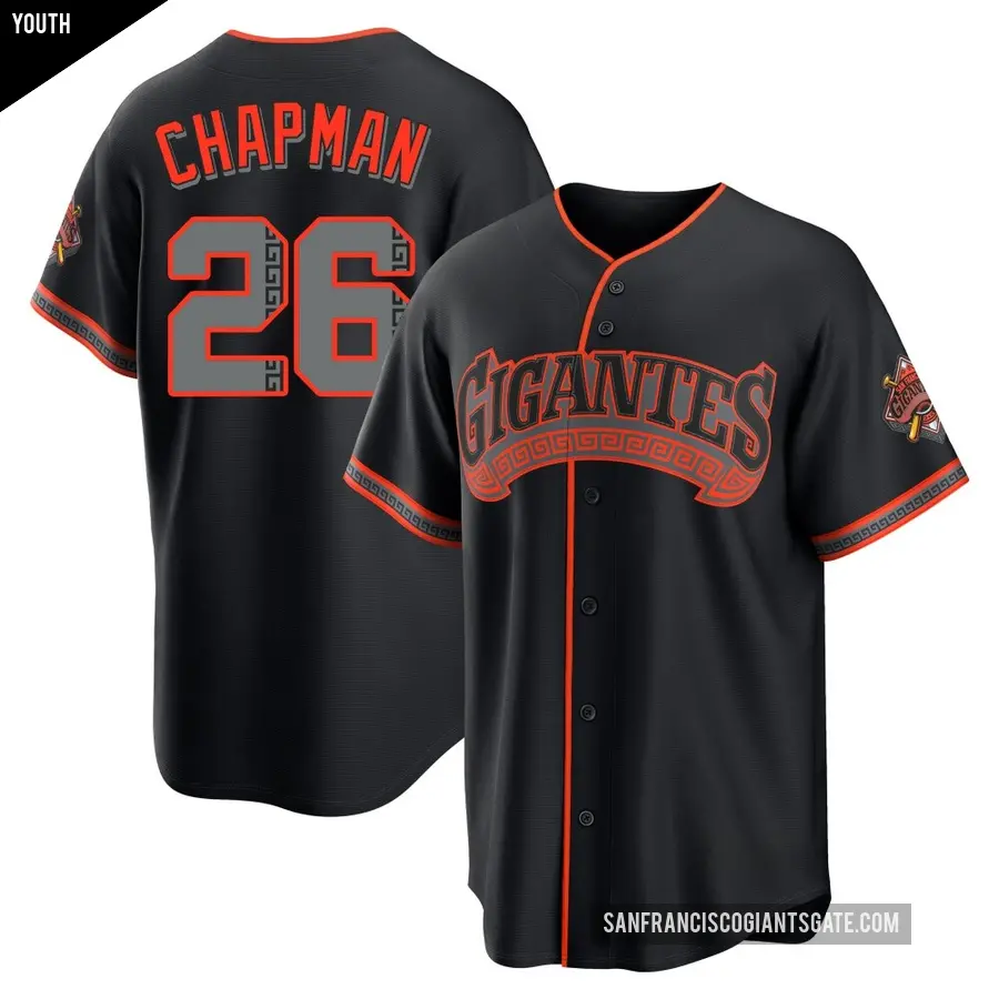 Youth San Francisco Giants ＃26 Matt Chapman Limited Black Alternate Stadium Jersey