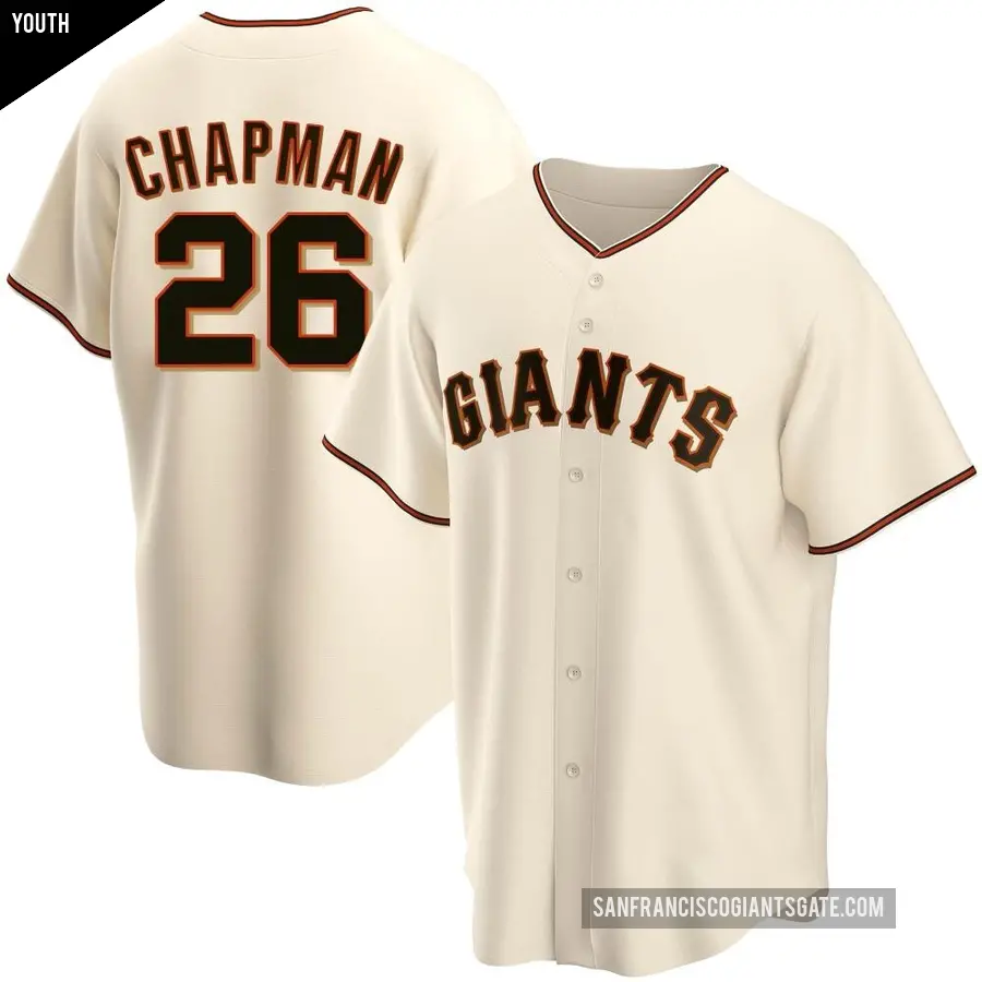 Youth San Francisco Giants ＃26 Matt Chapman Replica Cream Home Jersey