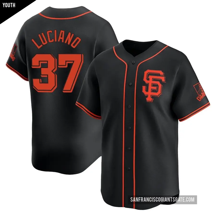 Youth San Francisco Giants ＃37 Marco Luciano Limited Black Alternate Jersey