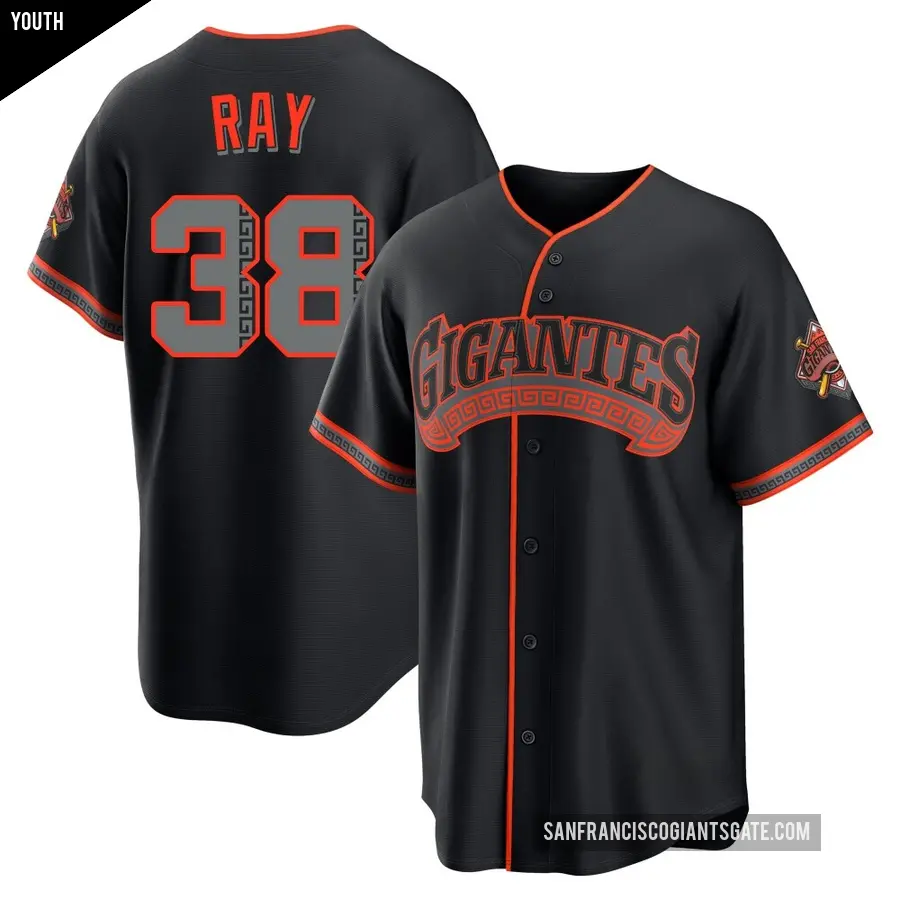Youth San Francisco Giants ＃38 Robbie Ray Limited Black Alternate Stadium Jersey