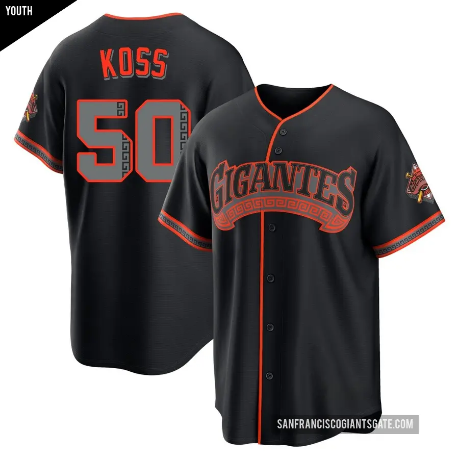Youth San Francisco Giants ＃50 Christian Koss Limited Black Alternate Stadium Jersey