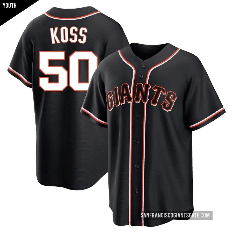 Youth San Francisco Giants ＃50 Christian Koss Replica Black Fashion Out Jersey