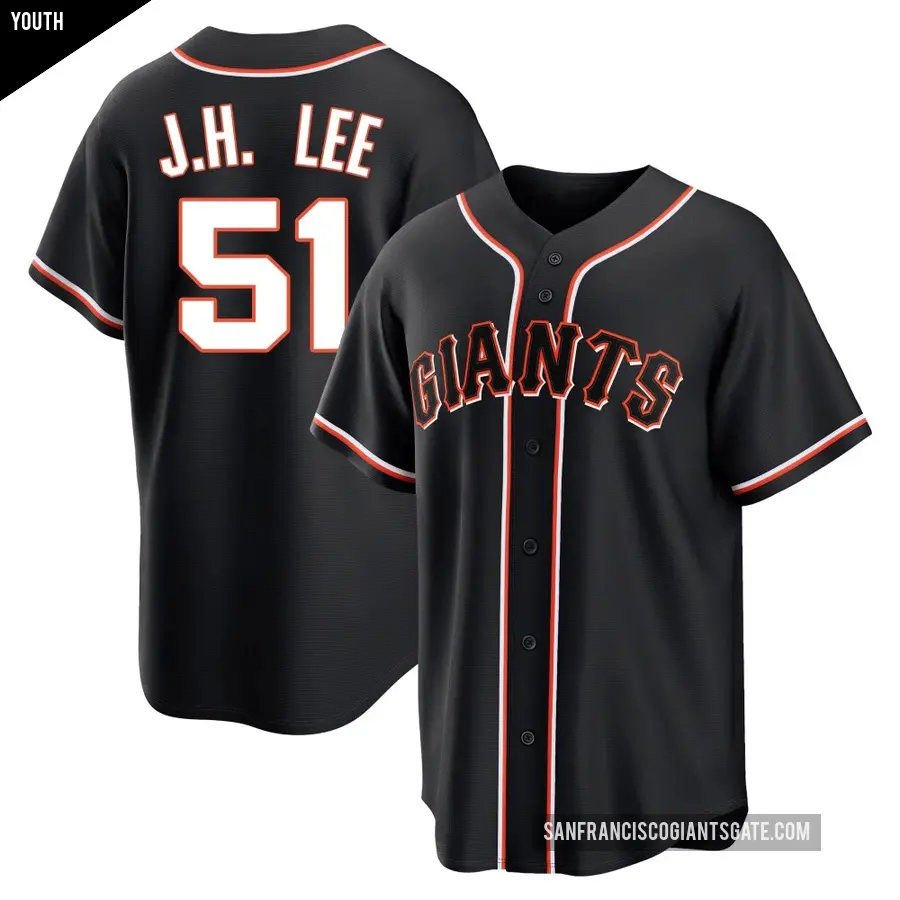 Youth San Francisco Giants ＃51 Jung Hoo Lee Replica Black Fashion Out Jersey