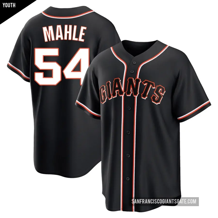 Youth San Francisco Giants ＃54 Tyler Mahle Replica Black Fashion Out Jersey