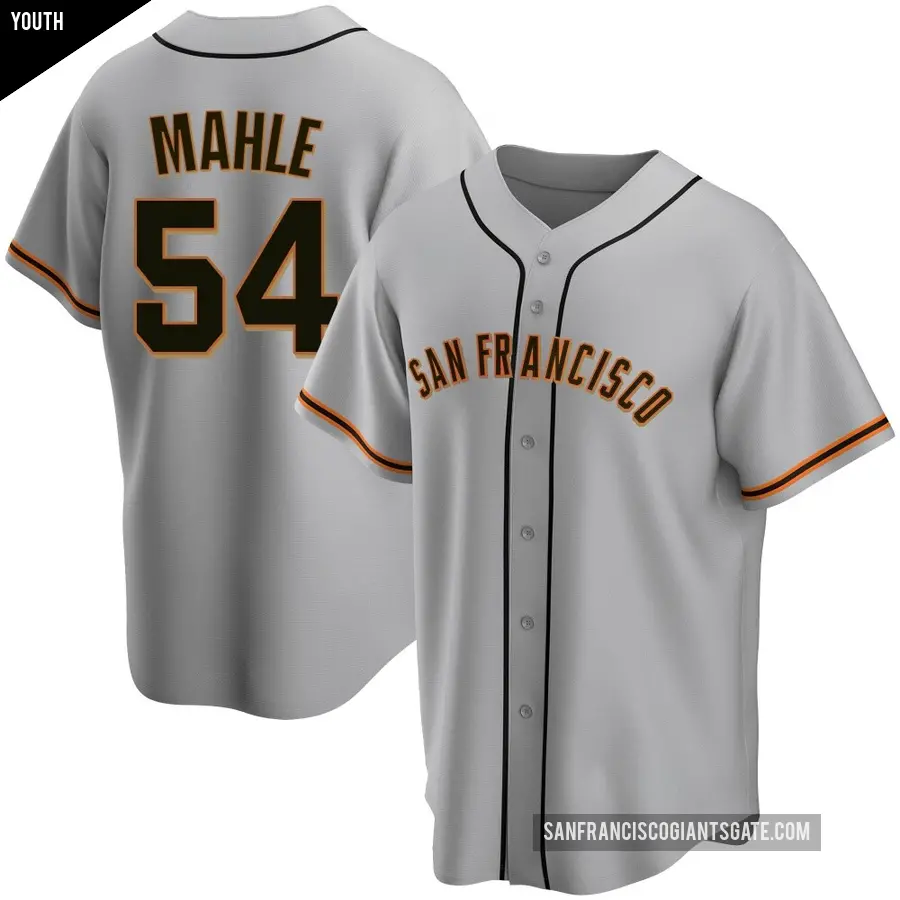 Youth San Francisco Giants ＃54 Tyler Mahle Replica Gray Road Jersey
