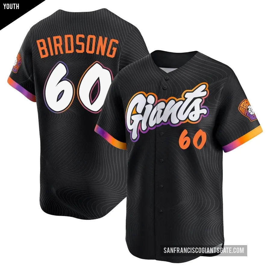 Youth San Francisco Giants ＃60 Hayden Birdsong Limited Anthracite 2025 City Connect Jersey