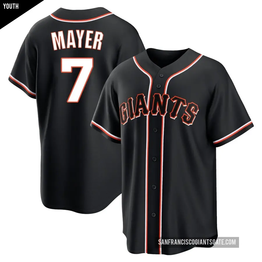 Youth San Francisco Giants ＃7 Marcelo Mayer Replica Black Fashion Out Jersey
