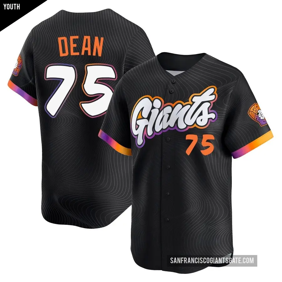 Youth San Francisco Giants ＃75 Justin Dean Limited Anthracite 2025 City Connect Jersey