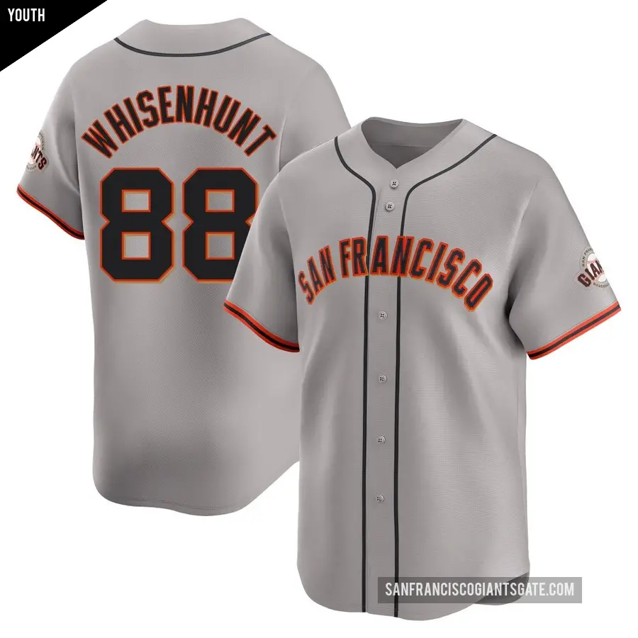 Youth San Francisco Giants ＃88 Carson Whisenhunt Limited Gray Away Jersey